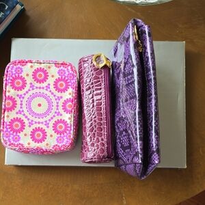 Estee Lauder 3 Colorful Cosmetic and Clutch Set